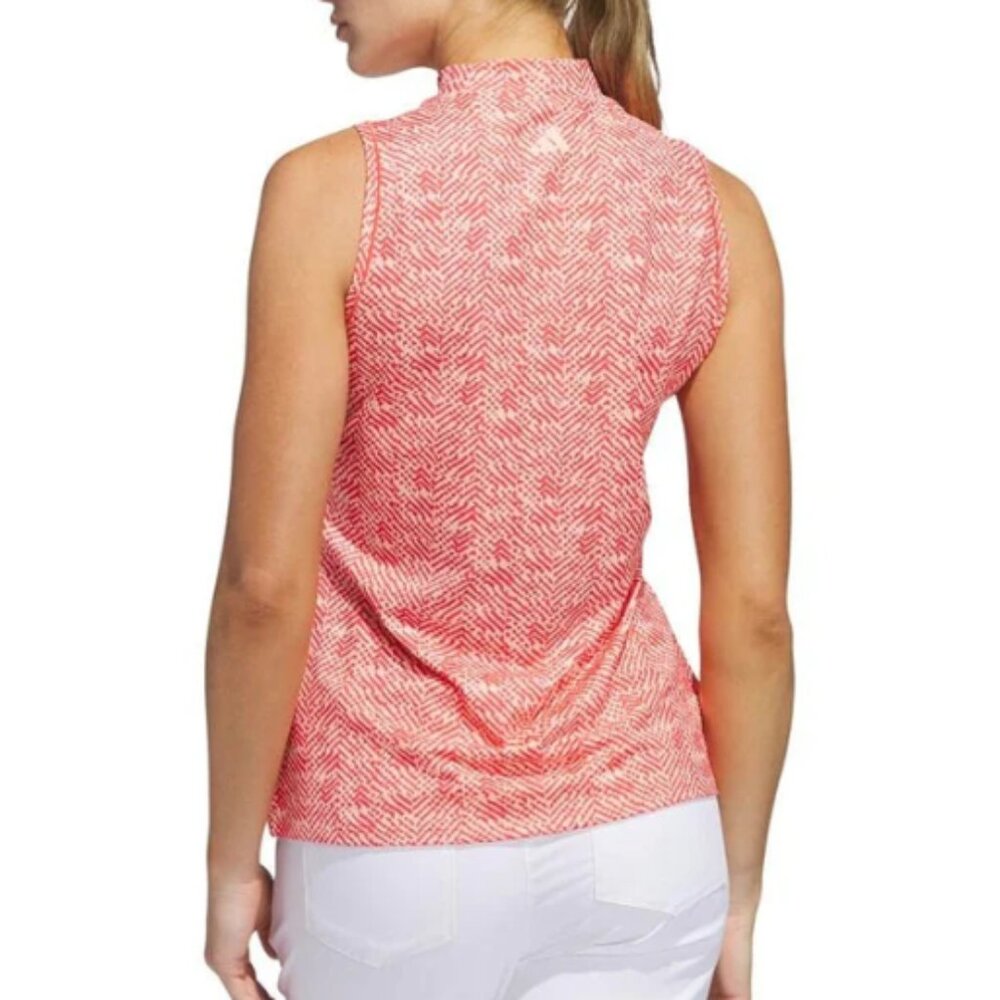 NWT New adidas Women's Ultimate365 Mock Neck Golf Polo XL Shirt Top Sleeveless - Picture 2 of 6